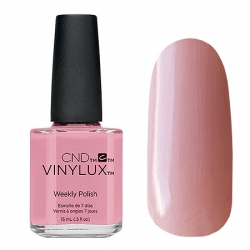 CND Vinylux №182 Blush Teddy - Лак для ногтей 15 мл воздушно-розовый с серебристым микроперламутром, плотный