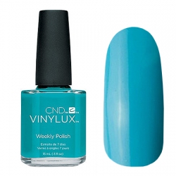 CND Vinylux №220 Aqua-intance - Лак для ногтей 15 мл темно-голубой оттенок без добавок.