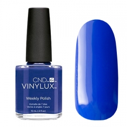 CND Vinylux №238 Blue Eyeshadow - Лак для ногтей 15 мл насыщенно-синий цвет с глянцевым блеском.