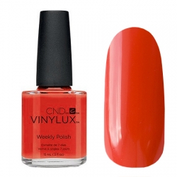 CND Vinylux №244 Mambo Beat - Лак для ногтей 15 мл оранжево-коралловый цвет с глянцевым блеском.