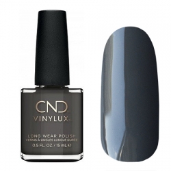 CND Vinylux №296 Silhouette - Лак для ногтей 15 мл глубокий серый оттенок, глянцевый, плотный.