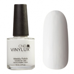 CND Vinylux №108 Cream Puff - Лак для ногтей 15 мл плотный белый, эмаль, для френча.
