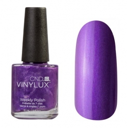 CND Vinylux №117 Grape Gum - Лак для ногтей 15 мл фиолетовый с серебряным микроблеском, эмаль.