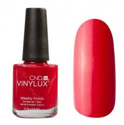 CND Vinylux №119 Hollywood - Лак для ногтей 15 мл классический красный с золотыми микроблестками.
