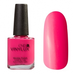 CND Vinylux №134 Pink Bikini - Лак для ногтей 15 мл клубнично-розовая  эмаль.