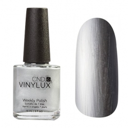 CND Vinylux №148 Silver Chrome - Лак для ногтей 15 мл серебристый металлик, плотный.
