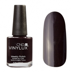 CND Vinylux №159 Dark Dahlia - Лак для ногтей 15 мл черно-баклажановый, эмаль.