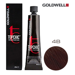 Goldwell Topchic 4B - Стойкая краска для волос - Средний коричневый бежевый 60 мл.