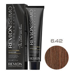 Revlon Professional Revlonissimo Colorsmetique High CoverАge - Крем-краска для волос 6.42 Перламутровый коричневый темный блондин 60 мл 