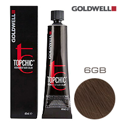 Goldwell Topchic 6GB - Стойкая краска для волос - Темный русый золотисто-бежевый 60 мл.