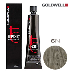 Goldwell Topchic 6N - Стойкая краска для волос - Темно-русый 60 мл.