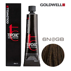 Goldwell Topchic 6N@GB - Стойкая краска для волос Темный блонд с золотисто-бежевым сиянием  60 мл