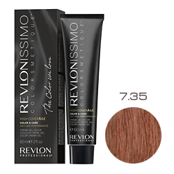 Revlon Professional Revlonissimo Colorsmetique High CoverАge - Крем-краска для волос 7.35 Янтарный блондин 60 мл 
