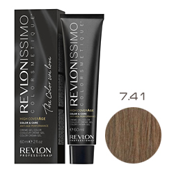 Revlon Professional Revlonissimo Colorsmetique High CoverАge - Крем-краска для волос 7.41 Натуральный ореховый блондин 60 мл 