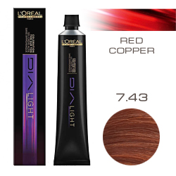 L'Oreal Professionnel Dialight - Краска для волос Диалайт 7.43 Блондин медно-золотистый 50 мл