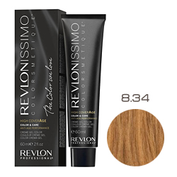Revlon Professional Revlonissimo Colorsmetique High CoverАge - Крем-краска для волос 8.34 Ореховый светлый блондин 60 мл 