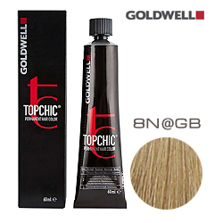 Goldwell Topchic 8N@GB - Стойкая краска для волос Светлый блонд с золотисто-бежевым сиянием 60 мл