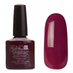 CND Shellac Tinted Love - Гель-лак для ногтей 7,3 мл насыщенная бордово -  вишневая эмаль.