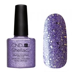 CND Shellac Alluring Amethyst - Гель-лак для ногтей 7,3 мл фиолетовый оттенок с серебристыми блестками