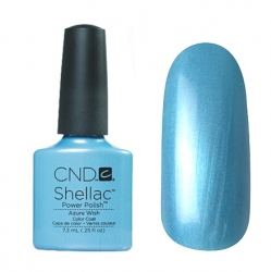 CND Shellac Гель-лак для ногтей Azure Wish 7,3 мл небесно-голубой с микроблеском плотный