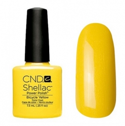CND Shellac Bicycle Yellow - Гель-лак для ногтей 7,3 мл желтый с легким микроблеском.