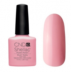CND Shellac Blush Teddy - Гель-лак для ногтей 7,3 мл пастельный нежно-розовый с фиолетовым отливом перламутр.