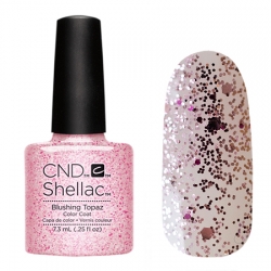CND Shellac Blushing Topaz - Гель-лак для ногтей 7,3 мл	прозрачный розоватый оттенок, с мелкими розовыми блестками и конфетти