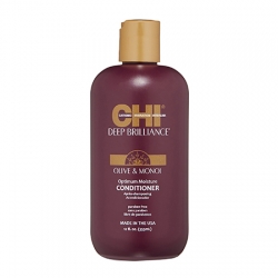 CHI Deep Brilliance Olive&Monoi Optimum Moisture Conditioner - Увлажняющий кондиционер для поврежденных волос 355 мл 
