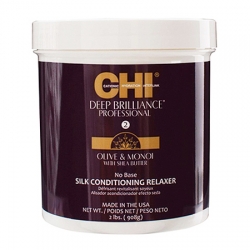 CHI Deep Brilliance Olive&Monoi Silk Conditioning Relaxer - Шелковый кондиционер для химического выпрямления волос 908 г 