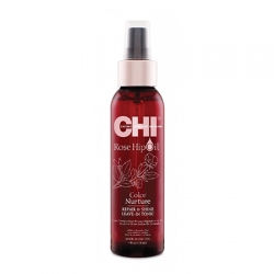 CHI Rose Hip Oil Repair & Shine Leave In Tonic - Несмываемый тоник с маслом шиповника для окрашенных волос 118 мл 