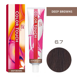 Wella Color Touch Deep Browns - Оттеночная краска для волос 6/7 Темный блонд коричневый 60 мл
