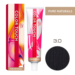 Wella Color Touch Pure Naturals - Оттеночная краска для волос 3/0 Темно-коричневый 60 мл