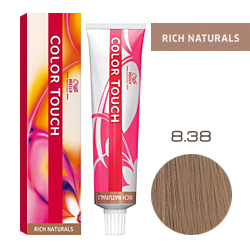 Wella Color Touch Rich Naturals - Оттеночная краска для волос 8/38 Светлый блонд золотой жемчуг 60 мл