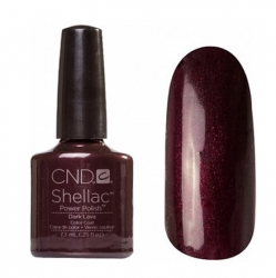 CND Shellac Гель-лак для ногтей Dark Lava 7,3 мл коричнево-бордовый, с микроблеском.