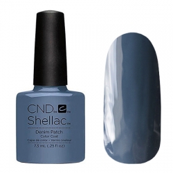 CND Shellac Denim Patch - Гель-лак для ногтей 7,3 мл холодный, припыленный сине-серый, эмалевый