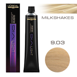 L'Oreal Professionnel Dialight - Краска для волос Диалайт 9.03 Молочный коктейль золотистый 50 мл