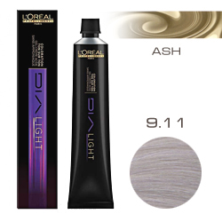 L'Oreal Professionnel Dialight - Краска для волос Диалайт 9.11 Молочный коктейль холодный пепельный 50 мл