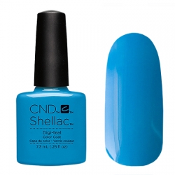 CND Shellac Digi-teal - Гель-лак для ногтей 7,3 мл ярко-голубой, плотный, эмалевый