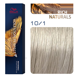 Wella Koleston Perfect ME+ Rich Naturals - Крем-краска для волос 10/1 Яркий блонд пепельный 60 мл