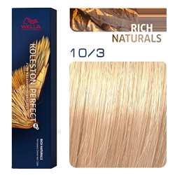 Wella Koleston Perfect ME+ Rich Naturals - Крем-краска для волос 10/3 Шампанское 60 мл