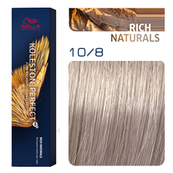Wella Koleston Perfect ME+ Rich Naturals - Крем-краска для волос 10/8 Яркий блонд жемчужный 60 мл