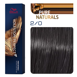 Wella Koleston Perfect ME+ Pure Naturals - Крем-краска для волос 2/0 Черный 60 мл