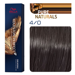Wella Koleston Perfect ME+ Pure Naturals - Крем-краска для волос 4/0 Коричневый натуральный 60 мл