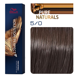 Wella Koleston Perfect ME+ Pure Naturals - Крем-краска для волос 5/0 Светло-коричневый 60 мл