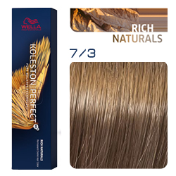 Wella Koleston Perfect ME+ Rich Naturals - Крем-краска для волос 7/3 Лесной орех 60 мл