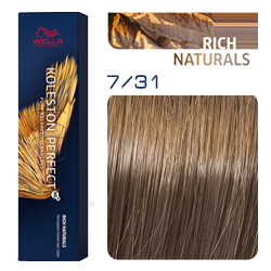 Wella Koleston Perfect ME+ Rich Naturals - Крем-краска для волос 7/31 Комо 60 мл