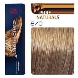 Wella Koleston Perfect ME+ Pure Naturals - Крем-краска для волос 8/0 Светлый блонд 60 мл