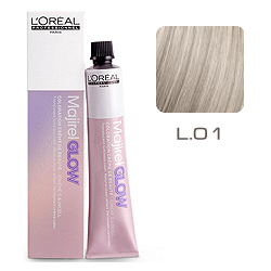 L'Oreal Professionnel Majirel GLOW Light Base - Краска для волос .01 Дымчато-бежевый (для светлых баз от 6 до 10) 50 мл