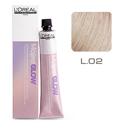 L'Oreal Professionnel Majirel GLOW Light Base - Краска для волос .02 Воздушный поцелуй (для светлых баз от 6 до 10) 50 мл