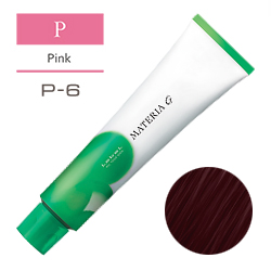 LEBEL Краска для волос Materia G Тон P6 - Тёмный блондин розовый 120 гр.